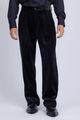 Barabas Wholesale Men's Velvet Flare Casual Stretch Pants 5CP18 Black