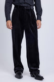 Barabas Wholesale Men's Velvet Flare Casual Stretch Pants 5CP18 Black