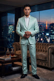 Barabas Wholesale Men's Floral Pattern Casual Dress Pants 5CP24 Mint