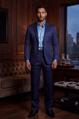 Barabas Wholesale Men's Floral Pattern Casual Dress Pants 5CP24 Navy