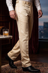 Barabas Wholesale Men's Floral Pattern Casual Dress Pants 5CP24 Banana