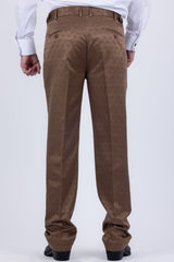 Barabas Wholesale Men's Floral Pattern Casual Dress Pants 5CP24 Brown
