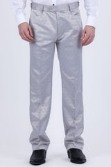 Barabas Wholesale Men's Floral Pattern Casual Dress Pants 5CP24 Silver
