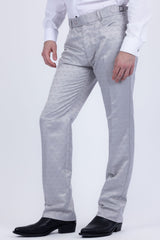 Barabas Wholesale Men's Floral Pattern Casual Dress Pants 5CP24 Silver