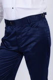 Barabas Wholesale Men's Floral Pattern Casual Dress Pants 5CP24 Navy