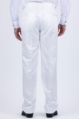 Barabas Wholesale Men's Floral Pattern Casual Dress Pants 5CP24 White