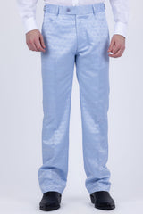 Barabas Men's Floral Pattern Casual Dress Pants 5CP24 Blue
