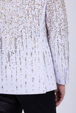 Barabas Wholesale Men's Rhinestones Beaded Design Peak Lapel Blazer 5EBL01 White Gold