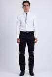 Barabas Men's Rhinestone Casual Denim Stretch Jeans 5ED01 Black