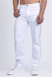 Barabas Wholesale Men's Studded Stretchable Denim Solid Color Jeans 5ED04 White