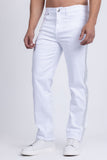 Barabas Wholesale Men's Studded Stretchable Denim Solid Color Jeans 5ED04 White