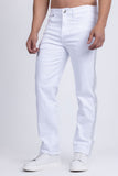 Barabas Men's Studded Stretchable Denim Solid Color Jeans 5ED04 White