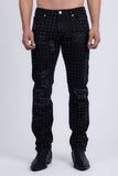 Barabas Wholesale Men's Rhinestone Denim Casual Washed Jeans 5JES01 Black