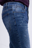 Barabas Men's Rhinestone Ripped Denim Washed Stretch Jeans 5JES02 Blue