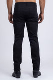 Barabas Men's Rhinestone Ripped Denim Stretch Jeans 5JES03 Black Black