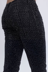 Barabas Men's Rhinestone Ripped Denim Stretch Jeans 5JES03 Black Silver