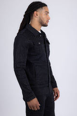 Barabas Wholesale Men's Rhinestone Denim Casual Luxury Jacket 5JVS03 Black