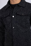 Barabas Wholesale Men's Rhinestone Denim Casual Luxury Jacket 5JVS03 Black Silver
