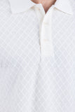 Barabas Wholesale Men's Solid Color Diamond Premium Stretch Polo Shirts 5P11 White