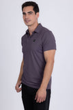 Barabas Wholesale Men's Solid Geometric Short Sleeve Stretch Polo Shirts 5P16 Purple