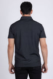 Barabas Wholesale Men's Solid Color Short Sleeve Stretch Polo Shirts 5P19 Black