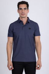 Barabas Wholesale Men's Solid Color Short Sleeve Stretch Polo Shirts 5P19 Blue