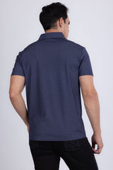 Barabas Wholesale Men's Solid Color Short Sleeve Stretch Polo Shirts 5P19 Blue