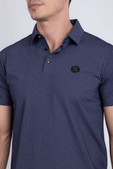 Barabas Wholesale Men's Solid Color Short Sleeve Stretch Polo Shirts 5P19 Blue