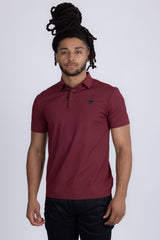 Barabas Wholesale Men's Solid Color Short Sleeve Stretch Polo Shirts 5P19 Dark Red