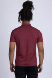 Barabas Wholesale Men's Solid Color Short Sleeve Stretch Polo Shirts 5P19 Dark Red