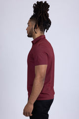 Barabas Wholesale Men's Solid Color Short Sleeve Stretch Polo Shirts 5P19 Dark Red