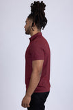 Barabas Wholesale Men's Solid Color Short Sleeve Stretch Polo Shirts 5P19 Dark Red