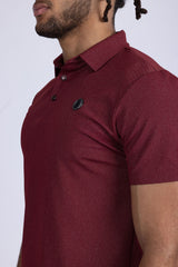 Barabas Wholesale Men's Solid Color Short Sleeve Stretch Polo Shirts 5P19 Dark Red