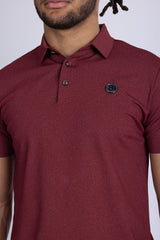 Barabas Wholesale Men's Solid Color Short Sleeve Stretch Polo Shirts 5P19 Dark Red