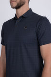 Barabas Wholesale Men's Geometric Premium Stretch Patterned Polo Shirts 5P22 Charcoal