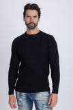 Barabas Wholesale Men's Embroidered Medusa Stretch Sweater 5PLS01 Black
