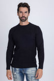 Barabas Men's Embroidered Medusa Stretch Sweater 5PLS01 Black