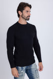 Barabas Wholesale Men's Embroidered Medusa Stretch Sweater 5PLS01 Black