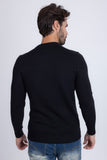 Barabas Wholesale Men's Embroidered Medusa Stretch Sweater 5PLS01 Black