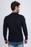 Barabas Men's Embroidered Medusa Stretch Sweater 5PLS01 Black