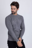Barabas Wholesale Men's Embroidered Medusa Stretch Sweater 5PLS01 Charcoal