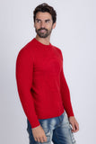 Barabas Wholesale Men's Embroidered Medusa Stretch Sweater 5PLS01 Red