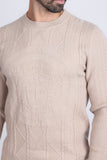 Barabas Wholesale Men's Embroidered Medusa Stretch Sweater 5PLS01 Brown