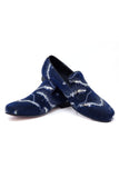 Barabas Wholesale Men's Shiny Geometric Sequin Leather Dress Shoes 5SH04 Blue