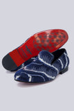 Barabas Wholesale Men's Shiny Geometric Sequin Leather Dress Shoes 5SH04 Navy 