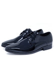 Barabas Wholesale Men's Shiny Solid Lace-up Leather Loafer Dress Shoes 5SH05 Black