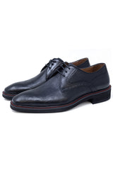 Barabas Wholesale Men's Textured Leather Lace-up Loafer Dress Shoes 5SH07 Black