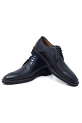 Barabas Wholesale Men's Textured Leather Lace-up Loafer Dress Shoes 5SH07 Black