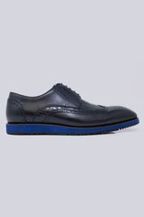Barabas Wholesale Men's Western Lace-up Leather Luxury Dress Shoes 5SH08 Black Blue