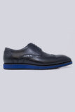 Barabas Wholesale Men's Western Lace-up Leather Luxury Dress Shoes 5SH08 Black Blue